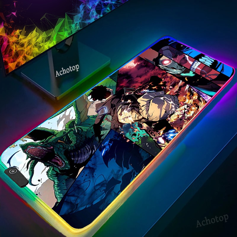 Solo Leveling Mouse Pads Computer Mousepad RGB Mouse Pad Gamer Mouse Carpet
