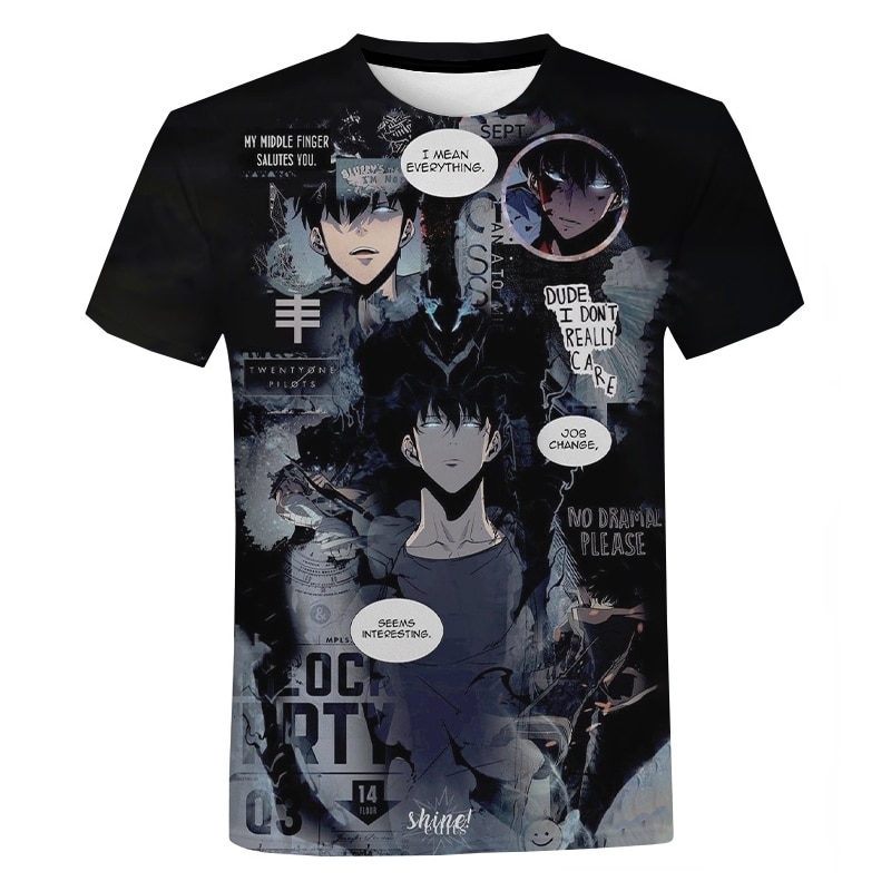 Solo Leveling T-Shirts 3D Printed T-shirts Fashion Pop Round Neck Casual Sweatshirt Oversize