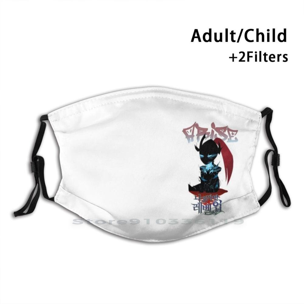 Solo Leveling Face Masks Chibi Elite Knight Igris Adult Kids Washable Funny Face