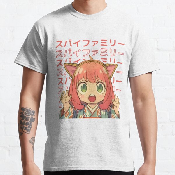 Spy x Family Merch - Spy x Family Anya Cute Cat Funny T-Shirt