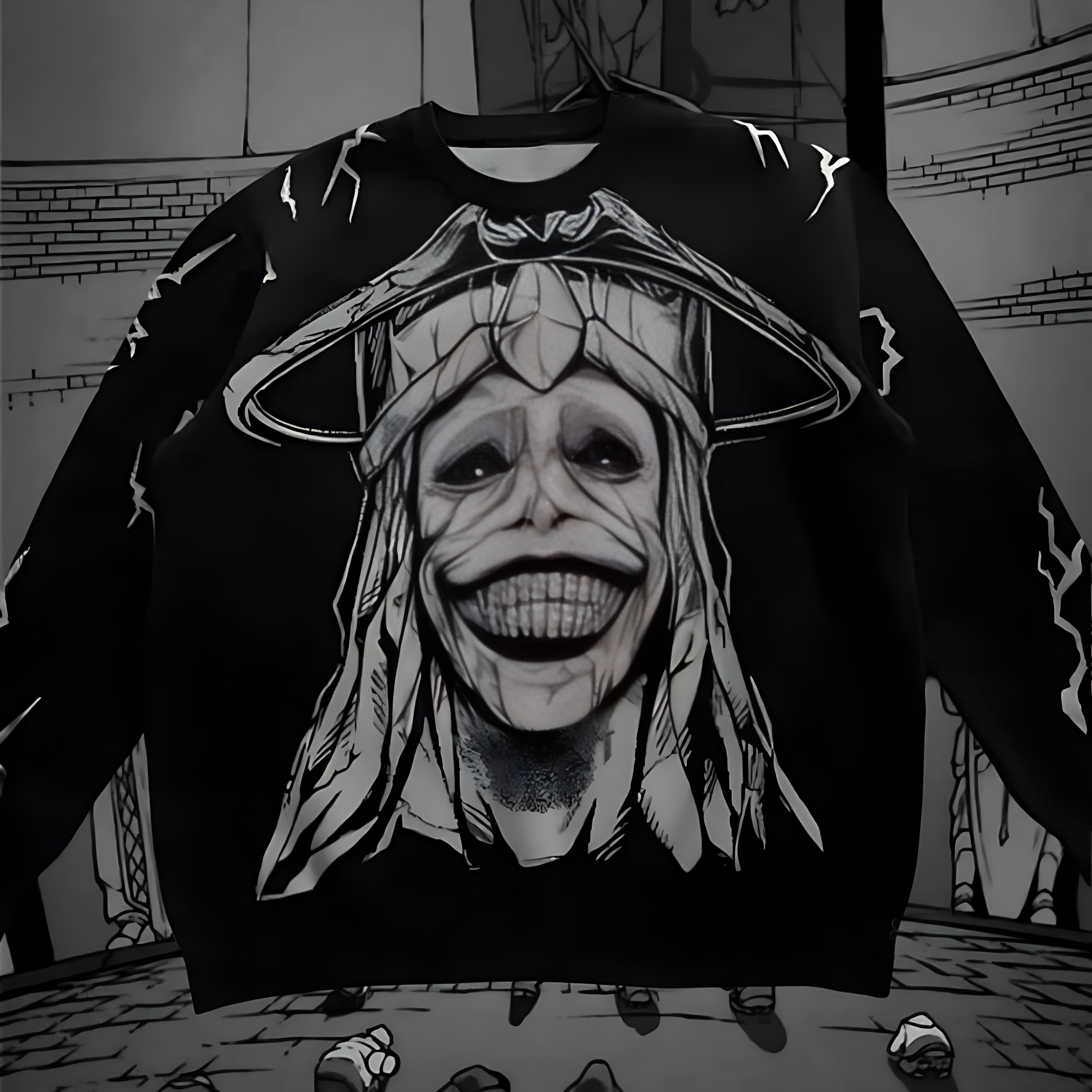 Solo Leveling Sweatshirts - Statue of God smile Solo Leveling Sweatshirt