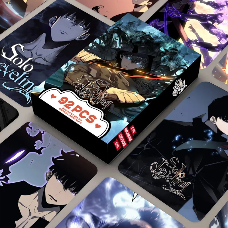 Solo Leveling Playing Cards - 92PCS/Set Anime Solo Leveling Cards LOMO Playing Card
